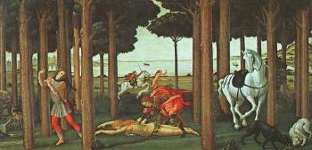 Sandro Botticelli : Panel II of The Story of Nastagio degli Onesti